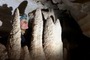 "The Great Wall," a thin wall of stalagmites